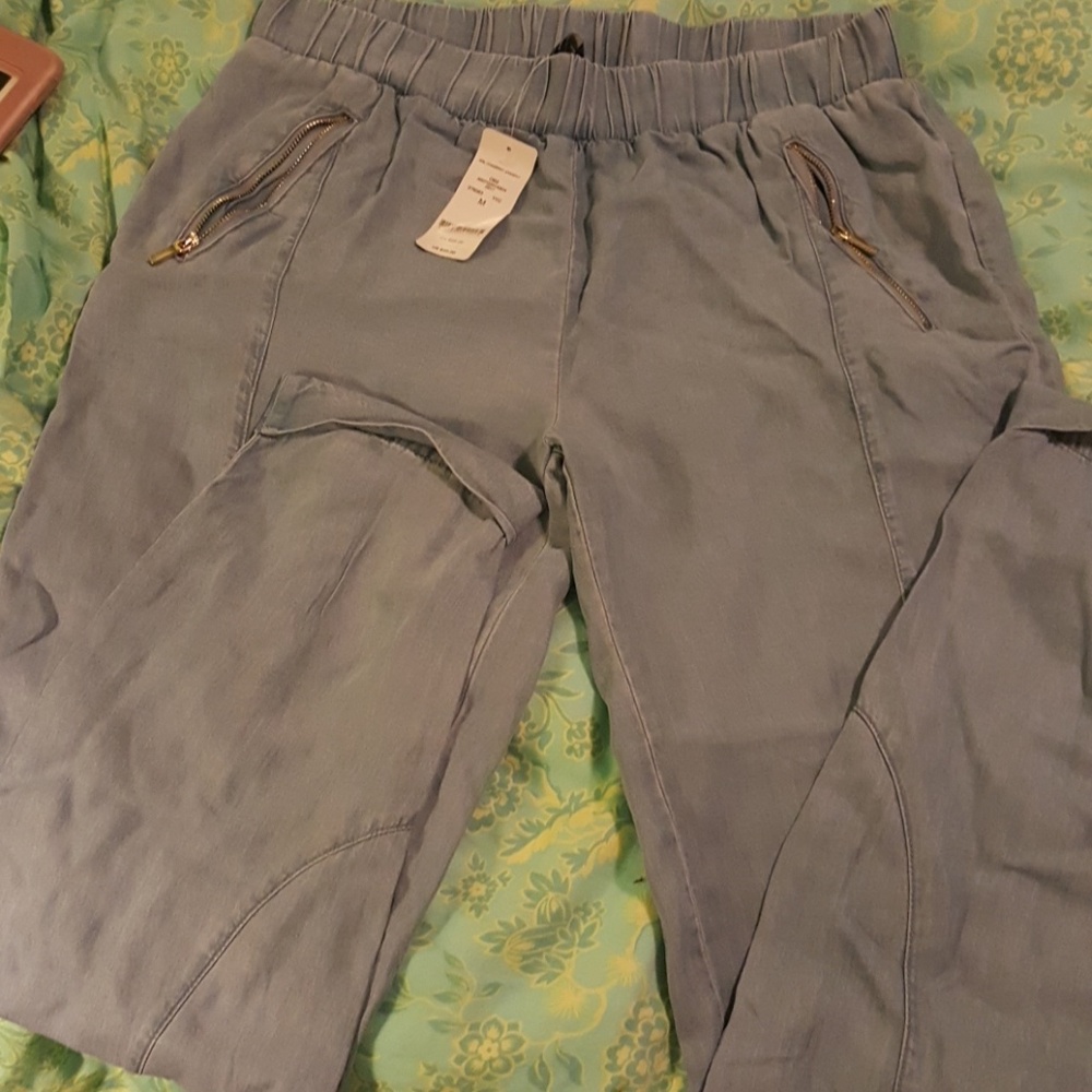 Bebe pale blue jeggings.